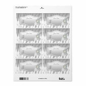 ラベル結婚のアドレスエレガントシルバーフローラ ラベル (フルシート)