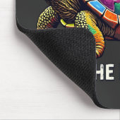 ラベル自閉症のカメ愛好家ではなく、テーブルを参照する マウスパッド (コーナー)