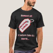 ラベル警告を削除し、自然にDKを決定させる Tシャツ (正面)