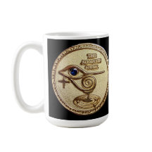 ラベル金ゴールドロゴ – クラシックブラックマグカップ