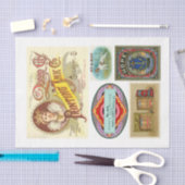 ラベル11 10x15ヴィンテージ分離ティッシュペーパー 薄葉紙 (クラフト)