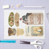 ラベル19 10x15ヴィンテージ食品の分離 薄葉紙 (クラフト)