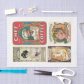 ラベル20 10x15ヴィンテージ食品の分離 薄葉紙 (クラフト)