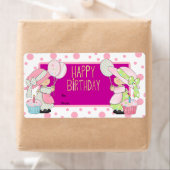 ラベル キッズ ギフトタグ 誕生日 ピンク (インサイチュ)