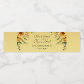 ラベル, ゴールドの黄色い花 ペットボトルラベル (シングルラベル)