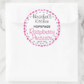 ラベル - ラウンド ラズベリー プリザーブまたはジャムジャー ラベル (バッグ)