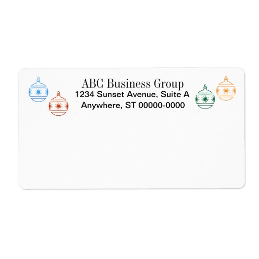 ラベル – 休日の出荷ラベル (正面)