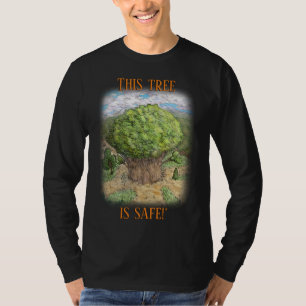 ラベル! 安全な木 Tシャツ