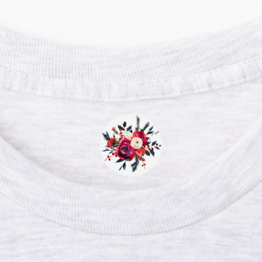 ラベル – 明るい水色の花 (貼付)