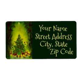 ラベル，美しいヴィンテージクリスマスのシート_1950 ラベル