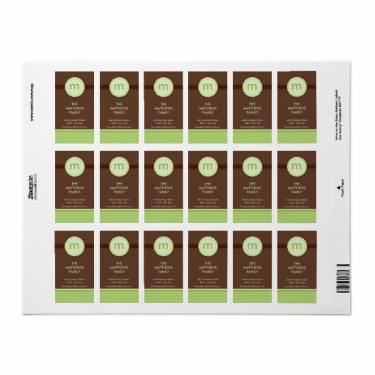 ラベル：: monogram2 2P ラベル (フルシート)