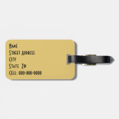 ラベルAバッグ水色静止寿命パーソナライズされたID ラゲッジタグ (裏面横)