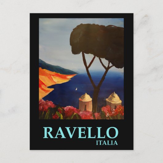 ラベロサレルノイタリアビューオブアマルフィコースト ポストカード (正面)
