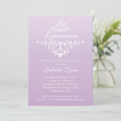 ラベンエレガントダーパープルグラデーションキンセアニェラパーティー 招待状 (スタンド正面)