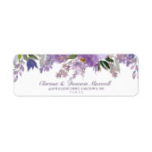 ラベンエレガントダーパープルフローラ差出人住所 ラベル (正面)