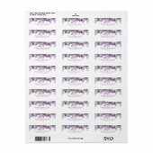 ラベンエレガントダーパープルフローラ差出人住所 ラベル (フルシート)