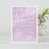 ラベンエレガントダー水色ブライダルシャワー 招待状 (スタンド正面)