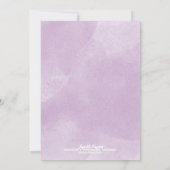 ラベンエレガントダー水色ブライダルシャワー 招待状 (裏面)