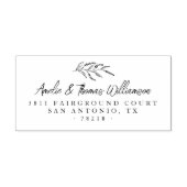 ラベンダクラシックー植物性カップル差出人住所 ラバースタンプ (インプリント)