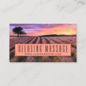 ラベンダリラックスーマッサージセラピスト名刺 名刺 (正面)