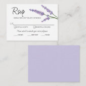 ラベンダーおよびグリーンフローラRSVPエンクロージャカードセット エンクロージャーカード (正面/裏面)