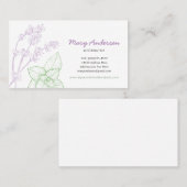 ラベンダーおよびペパーミントの精油 名刺 (正面/裏面)