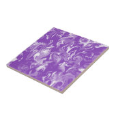 ラベンダーおよび白- T- タイル (側面)