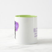 ラベンダーおよび緑の黒い女の子の魔法 マグカップ (中央)