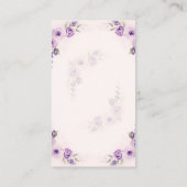 ラベンダーおよび赤面バラ披露宴エンクロージャカード エンクロージャーカード (裏面)