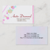 ラベンダーおよび青い泡の両側をカスタマイズ 名刺 (正面/裏面)