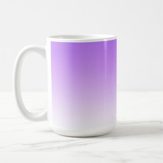 ラベンダーから白へのグラデーシグラデーションョンパターン コーヒーマグカップ (左)