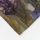 ラベンダーかわいらし畑の生姜の猫 フリースブランケット (角)