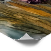 ラベンダーかわいらし畑の生姜の猫 ポスター (角)