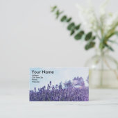 ラベンダーが付いている精油の名刺 名刺 (スタンド正面)