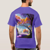ラベンダーが夢を見るのはジャカランダの空。 Tシャツ (裏面)