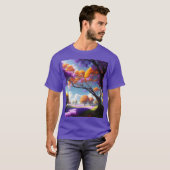 ラベンダーが夢を見るのはジャカランダの空。 Tシャツ (正面フル)