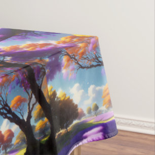 **「ラベンダーが夢を見るジャカランダ空** テーブルクロス