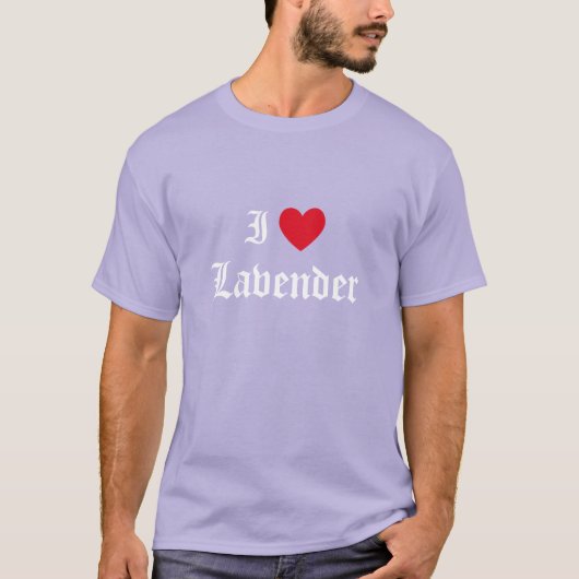ラベンダーが好きな書道 Tシャツ (正面)
