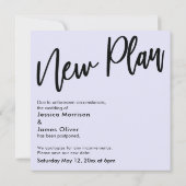 ラベンダーが延期したカードを抱き締め結婚る場合 招待状 (裏面)