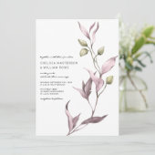 ラベンダーつる植物グリ結婚ーナリーズ 招待状 (スタンド正面)