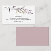 ラベンダーつる植物結婚グリーン詳細囲みC エンクロージャーカード (正面/裏面)