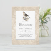 ラベンダーとアイボリーヴィンテージキンセアニラ 招待状 (スタンド正面)