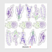 ラベンダーとアジサイのセットシール シール (シート)