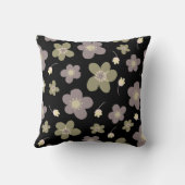 ラベンダーとオリーブグリーンバターカップ付きブラック クッション (裏面)