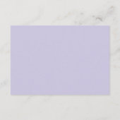 ラベンダーとグリーンの結婚詳細エンクロージャカード エンクロージャーカード (裏面)