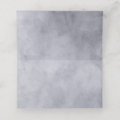 ラベンダーとグレーのフローラリース表番号 プレイスカード (内部開封)