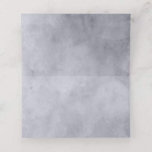 ラベンダーとグレーのフローラリース表番号 プレイスカード (内部開封)