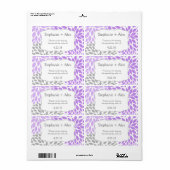 ラベンダーとグレーのムームウォーターカスタマイズボトル – それ！ ラベル (フルシート)