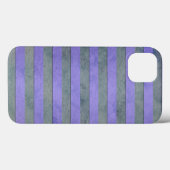 ラベンダーとグレーの水彩ストライプ柄 Case-Mate iPhoneケース (裏面 (横))