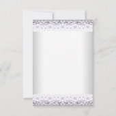 ラベンダーとグレーの赤ちゃんシャワーありがとう サンキューカード (裏面)